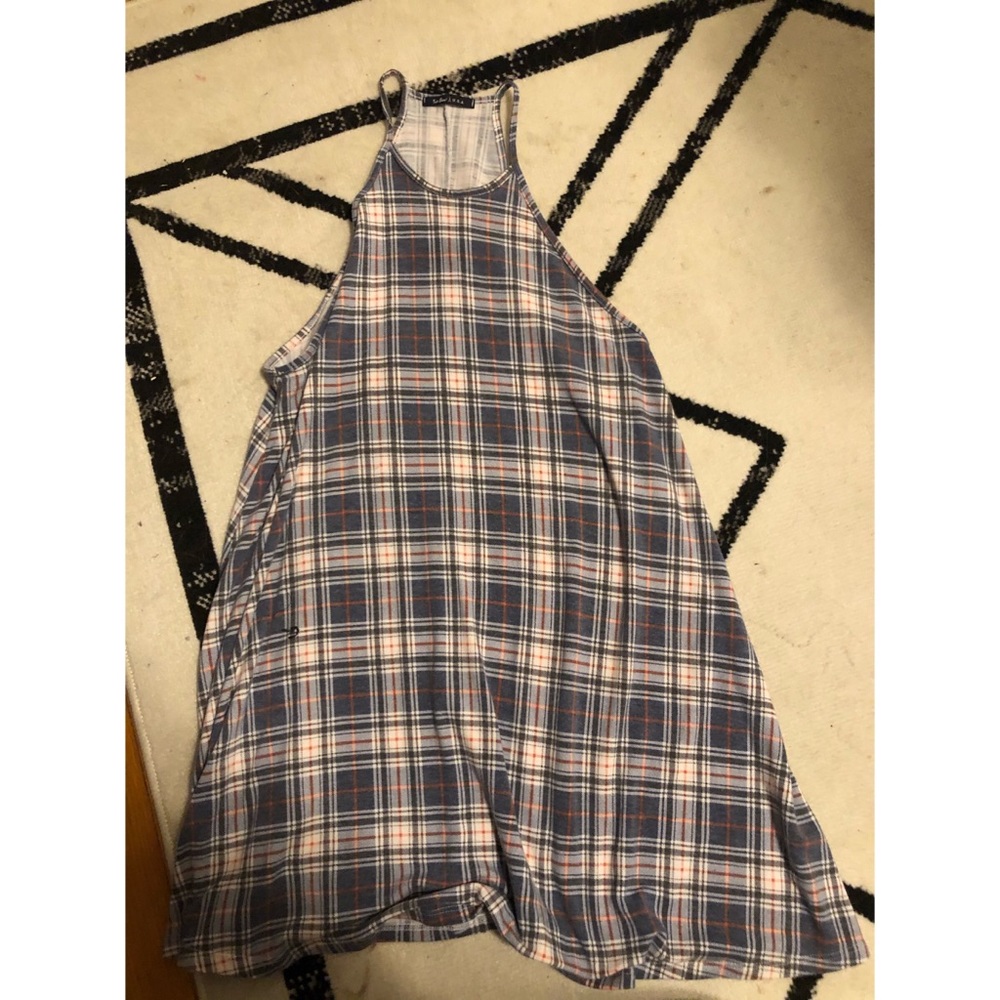 Plaid halter sundress